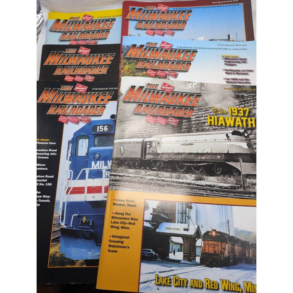 (6) The Milwaukee Railroader Magazines